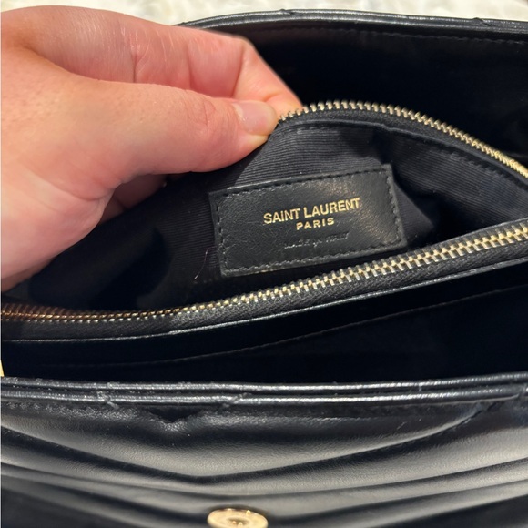 Yves Saint Laurent Black Quilted Leather Bag Medium Lou Lou - Picture 13 of 16